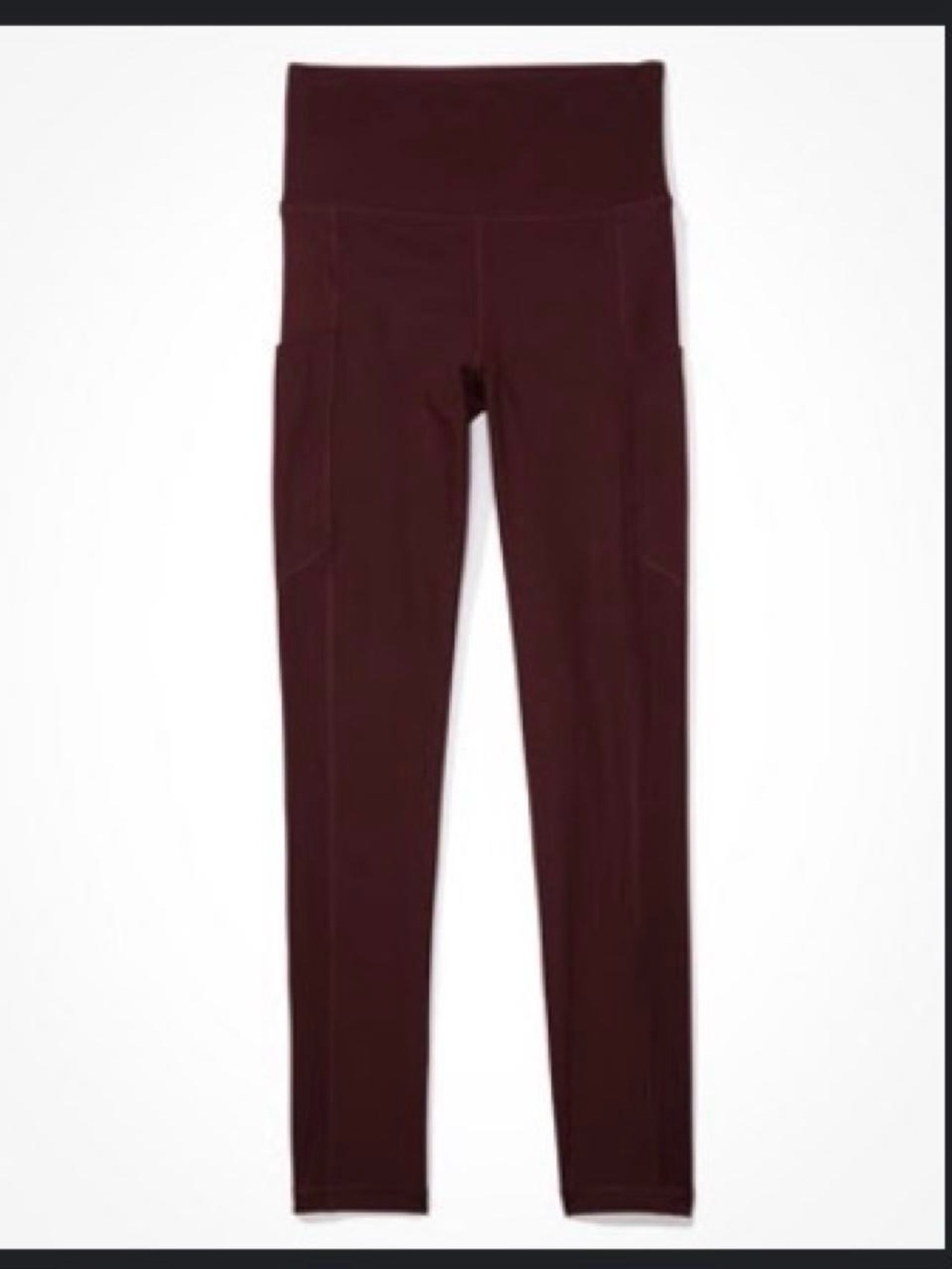 American Eagle Outfitters High-Waist Pocket Leggings in Burgundy